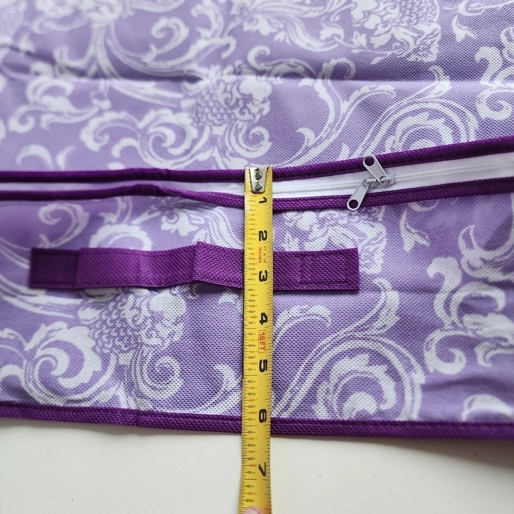 Set Of 5 Smart Home Essentials For Living Underbed Storage Bags Scroll Design